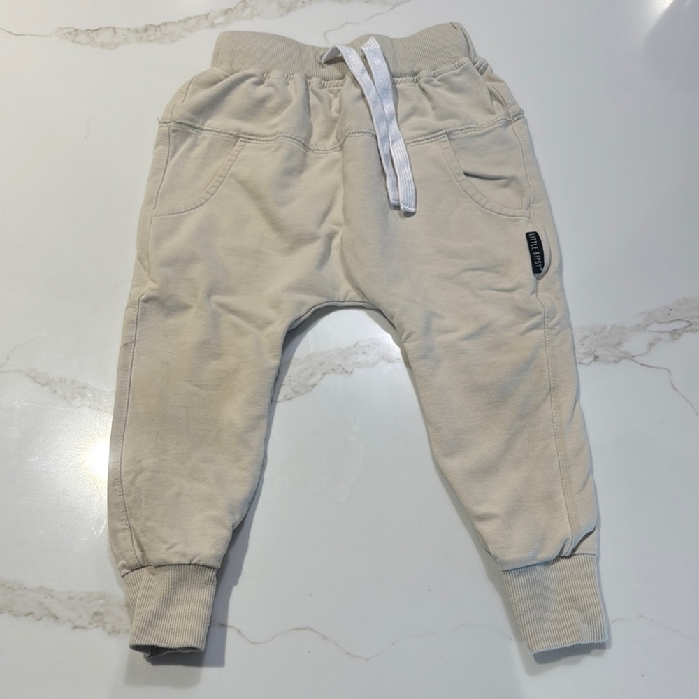 Little Bipsy Cream Jogger Pants